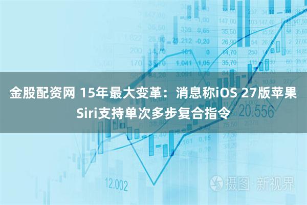 金股配资网 15年最大变革：消息称iOS 27版苹果Siri支持单次多步复合指令